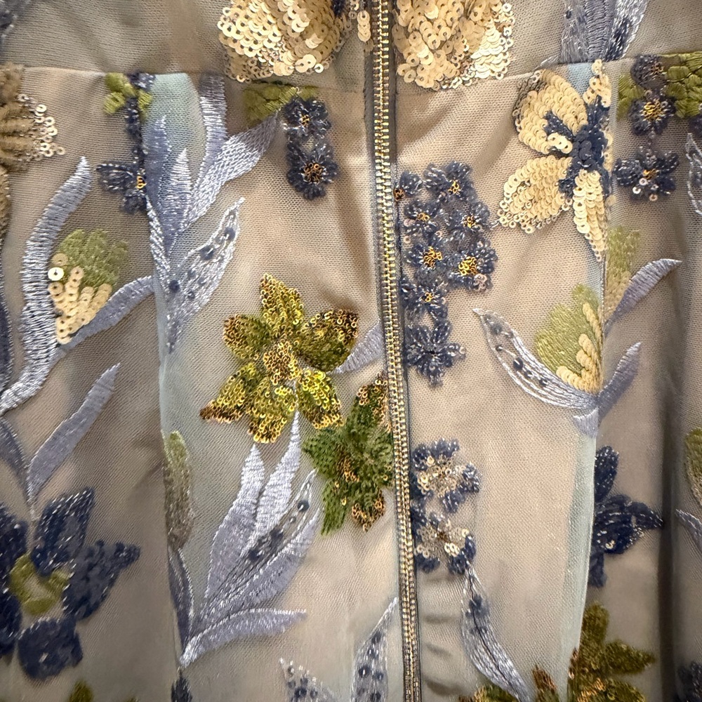 Bronx and Banco Dahlia Maxi Dress in Baby Blue Multi-NWOT - Picture 12 of 14